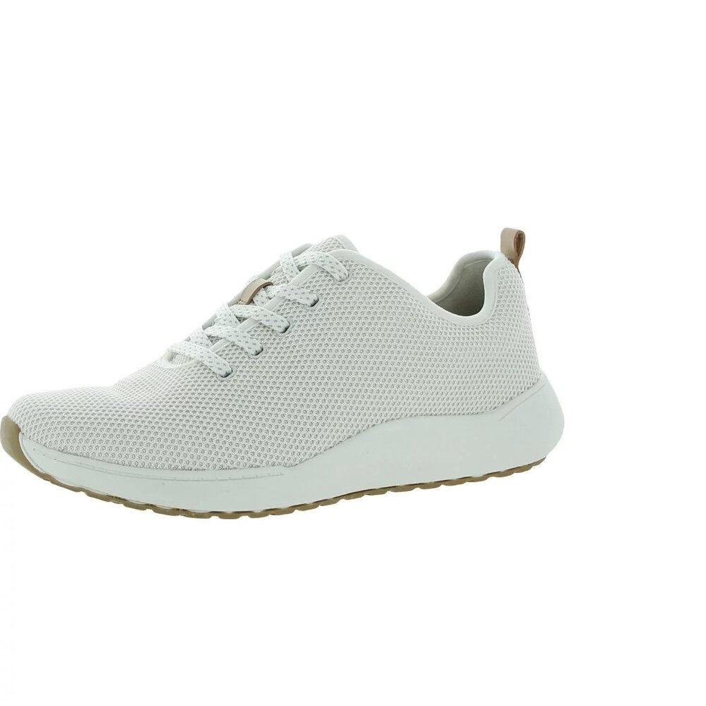 Dr. Scholl's White Lace-Up Knit Lightweight Fitness Gym Sneakers